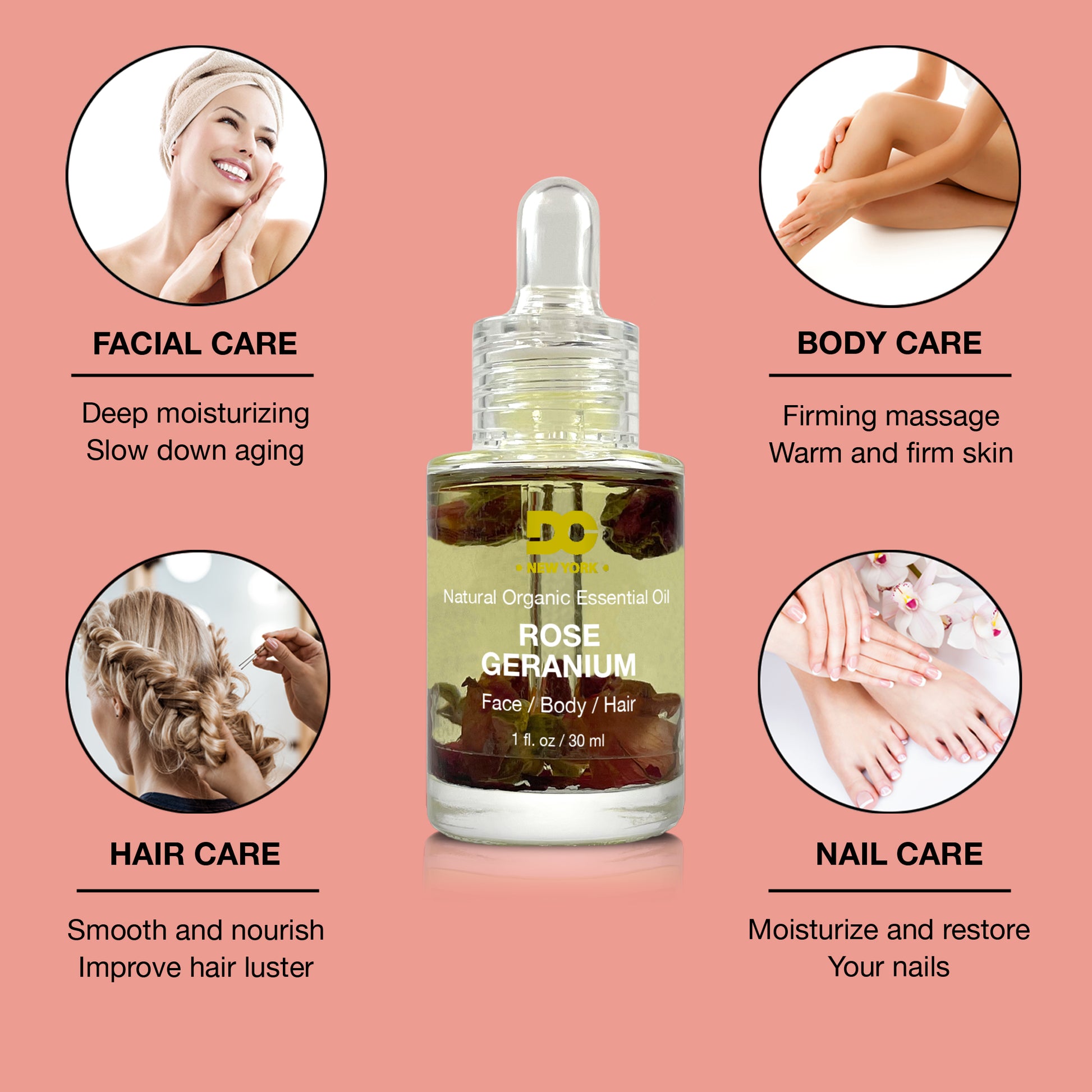 Rose Geranium Pure Organic Multi-use Essential Oil-2